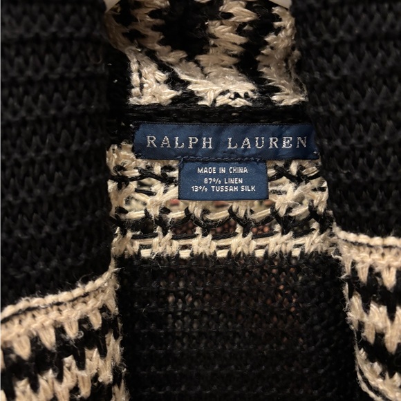 Ralph Lauren Wrap Cardigan Coat with Pockets Linen and Silk Vintage Rope Belt - Picture 10 of 11